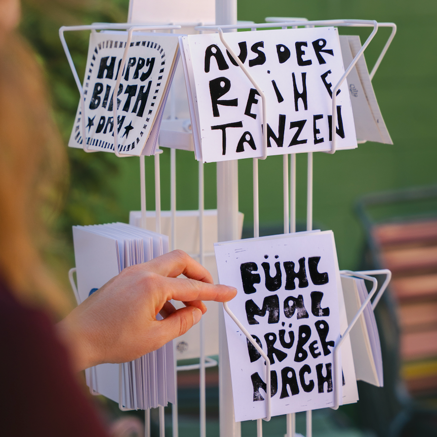 Aus der Reihe tanzen - Linoldruck