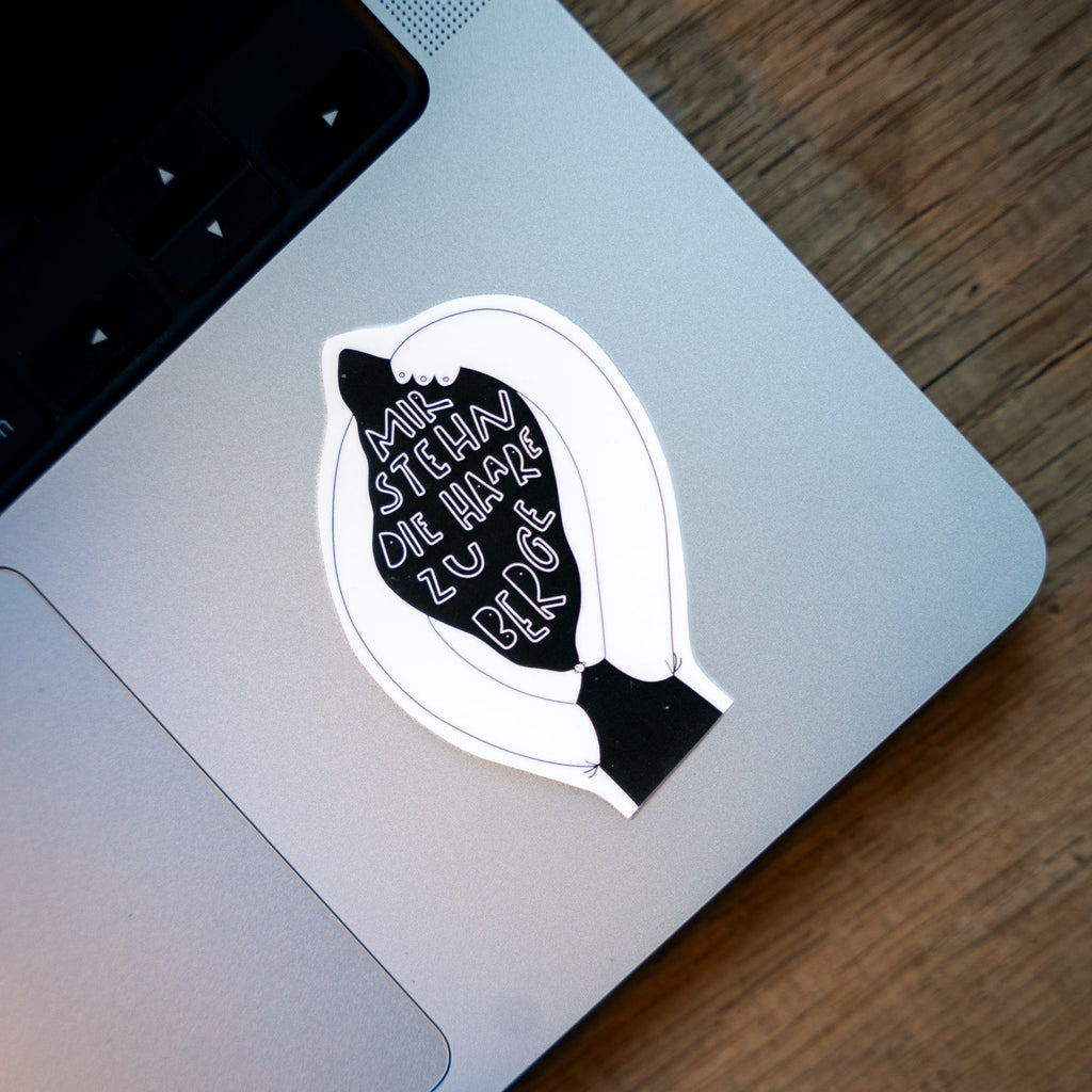Mir stehn die Haare zu Berge - Sticker