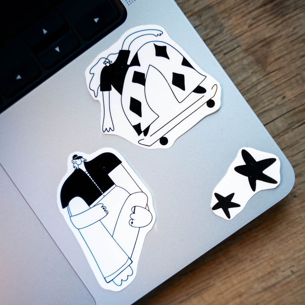 Sitzende Person - Sticker