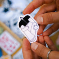 Sitzende Person - Sticker