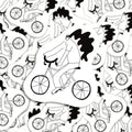 Velofahrende Person - Sticker